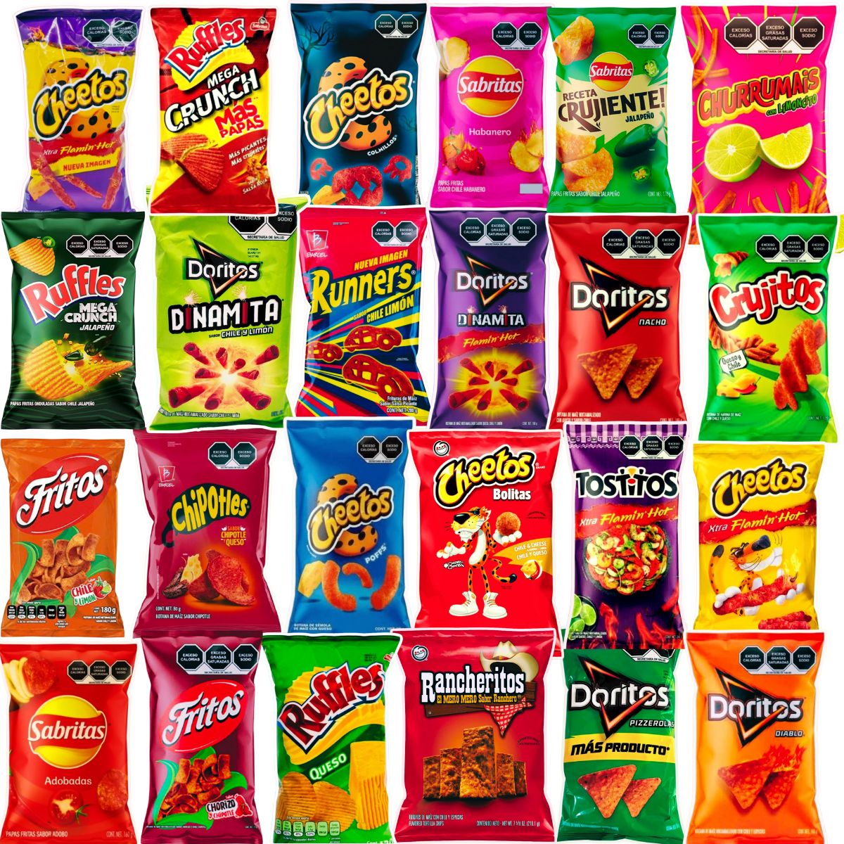 12 Pack Mexican Chips Assorted (12pcs)