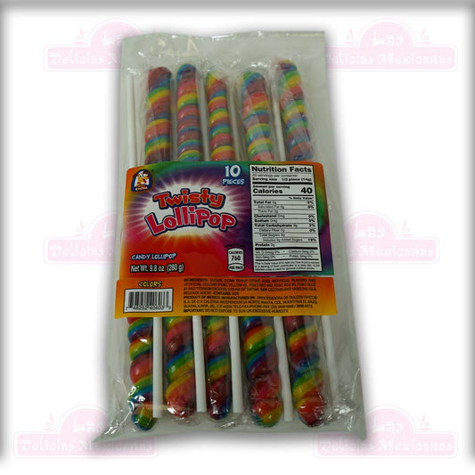 Twisty Lollipop Rainbow (10 pcs) 280g