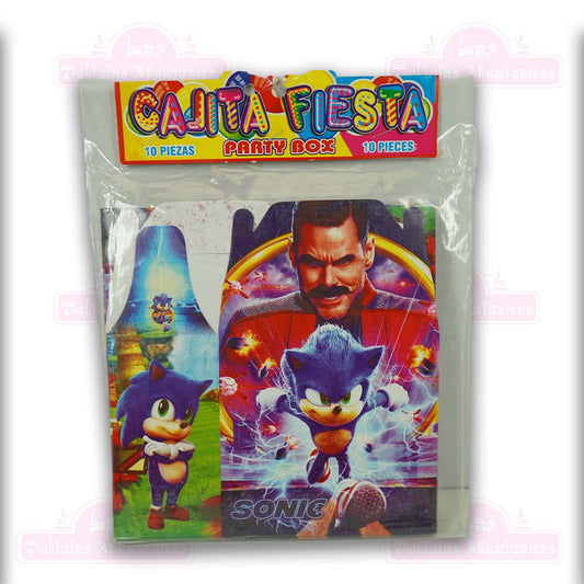 Cajita Para Dulces Sonic 10pcs