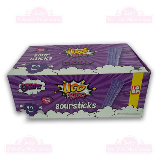 Lico Rico - Sour Sticks Grape - Case