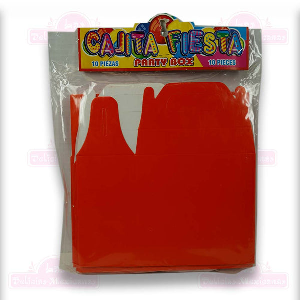 Cajita Para Dulces Naranja 10pcs