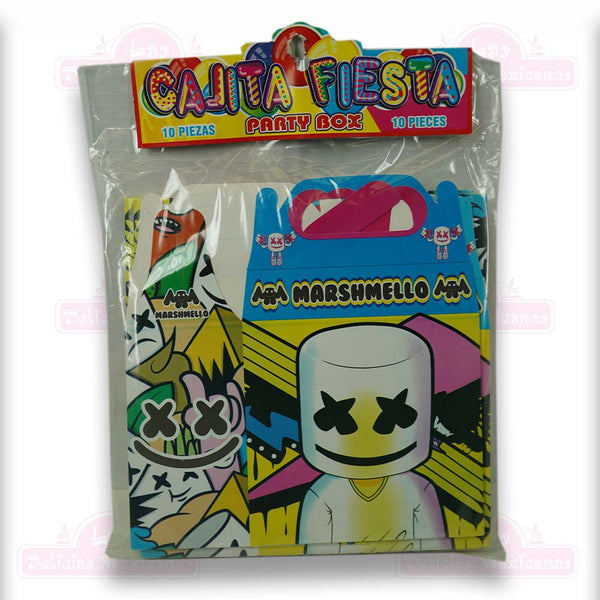 Cajita Para Dulces Marshmello 10pcs